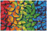 Diamond Art lærred sommerfugle farvede 30 x 20 cm