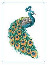 Diamond Art påfugl 13 x 18 cm