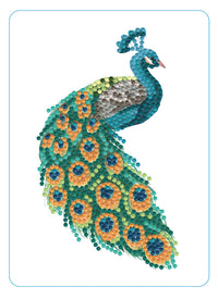 Diamond Art påfugl 13 x 18 cm