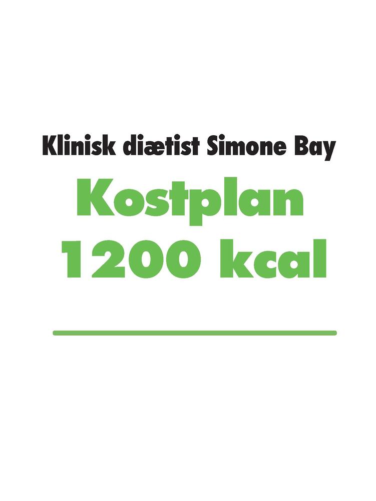 Kostplan 1200 kcal