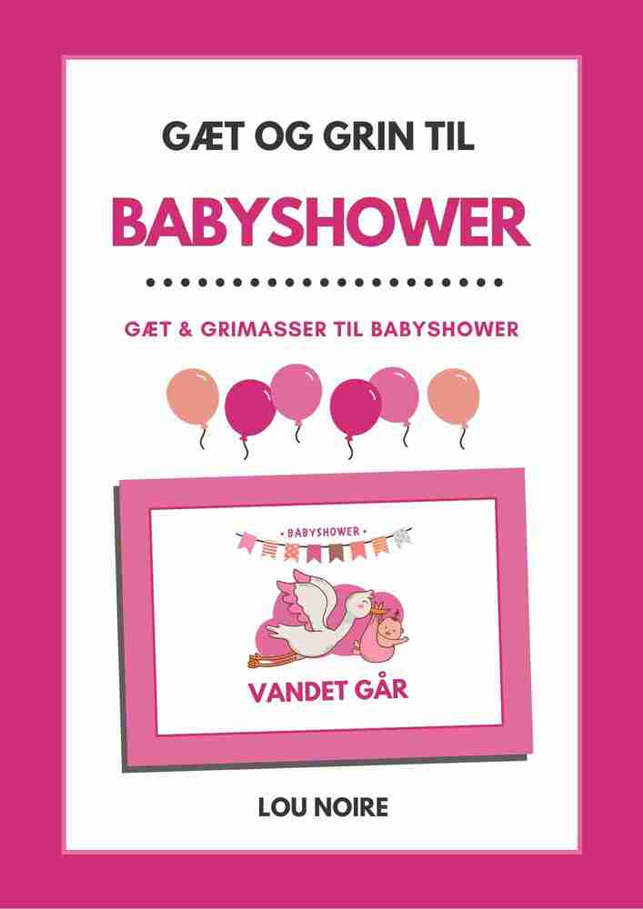 Gæt og grin til babyshower - pink