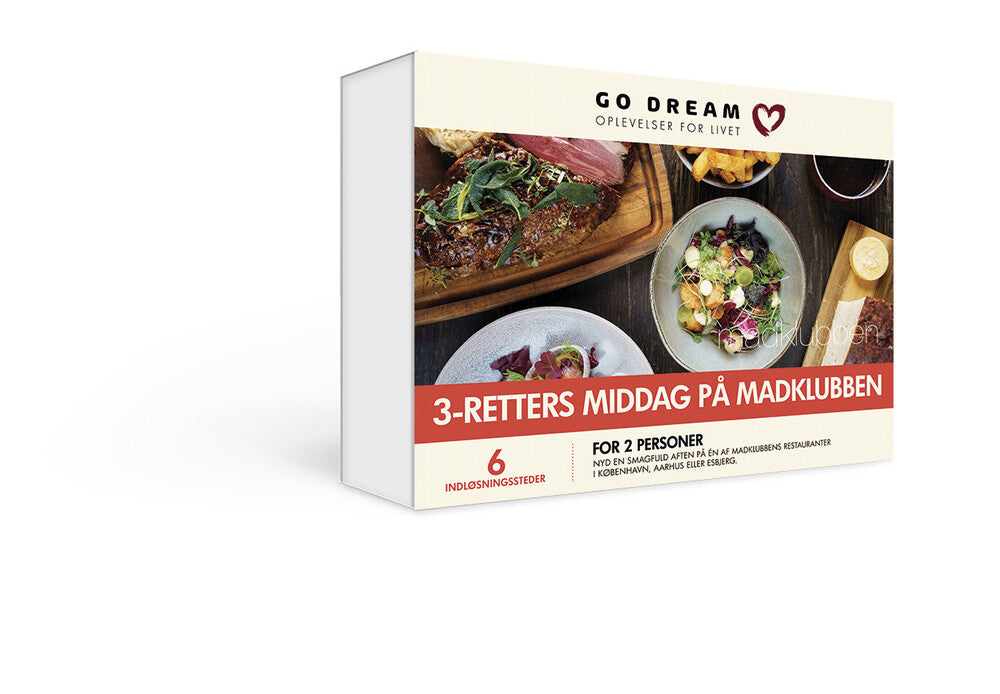 GO DREAM 3-retters middag på Madklubben