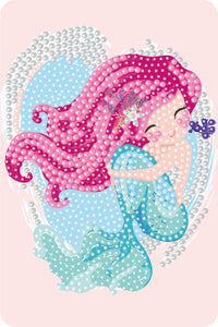 Diamond Art havfrue 10 x 15 cm