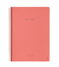 Notesbog Kozo Premium A4 coral m/spiral linieret
