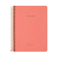 Notesbog Kozo Premium A5 coral m/spiral linieret