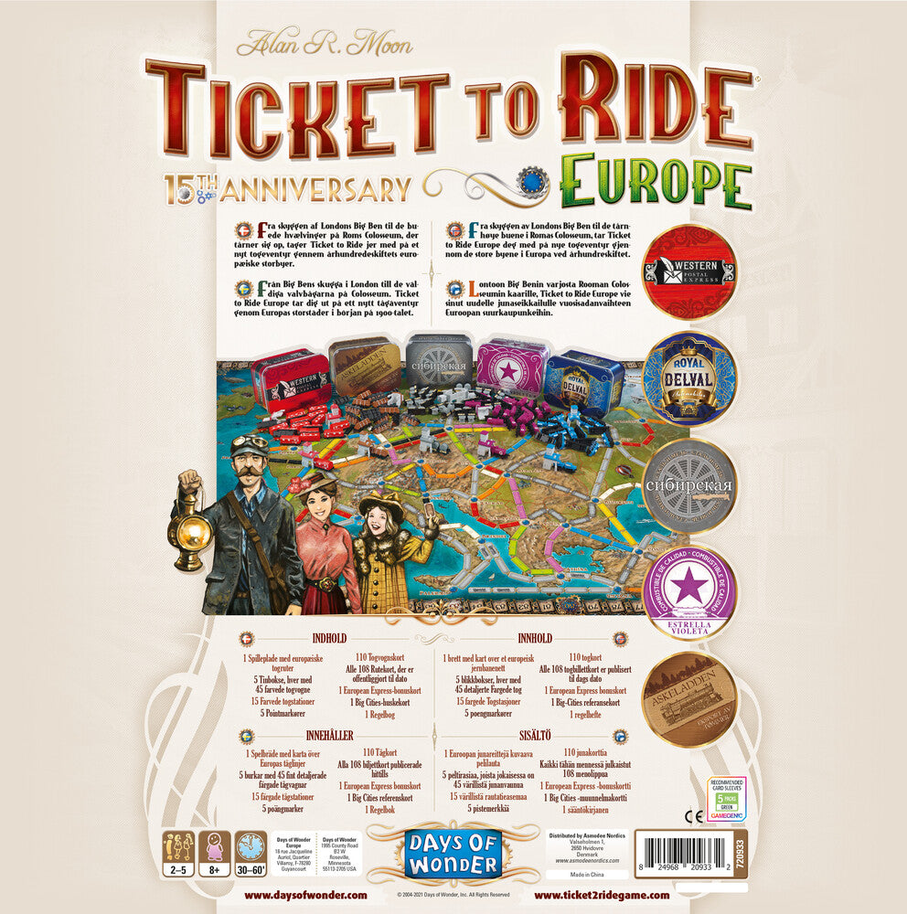 Ticket to Ride 15th Anniversary
