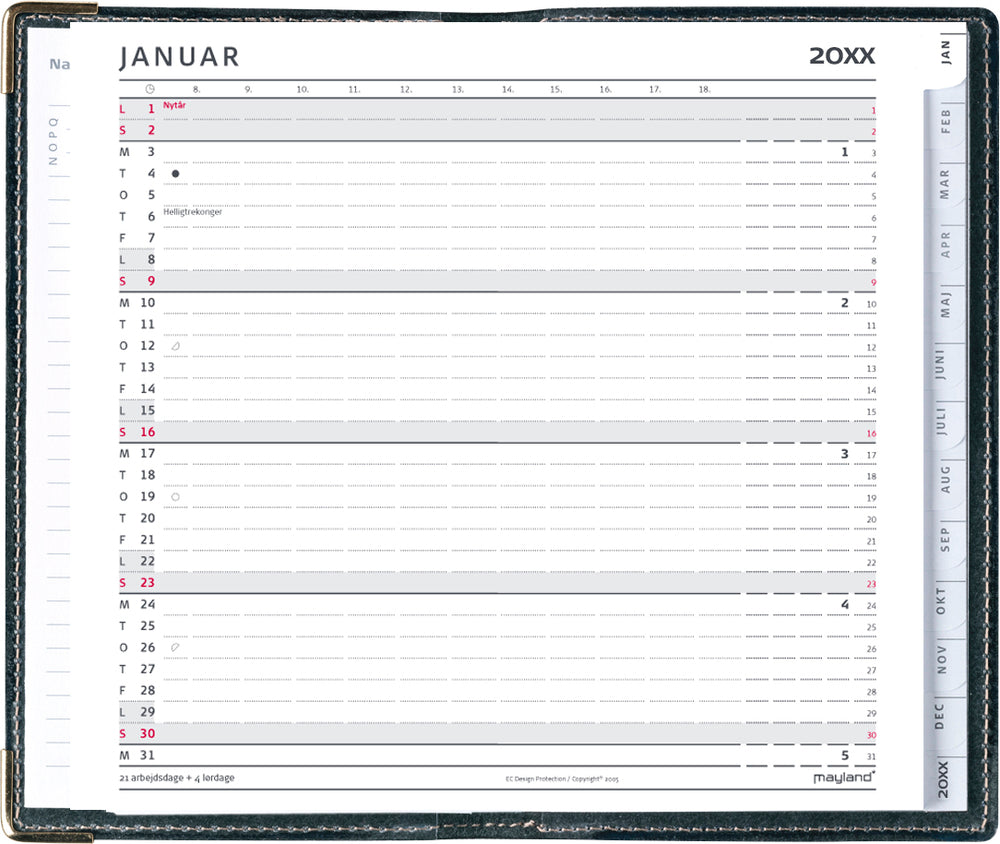 Index planner mini refill 2022 8 x 13 cm Mayland