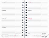 Mini planner uge tværformat vinyl sort 2022 Mayland