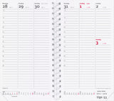 Week planner vinyl grå 2022 9,5 x 17 cm Mayland