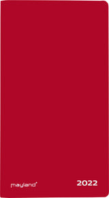 Index planner måned rød 2022 9 x 17 cm Mayland