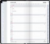 Index planner måned skind sort 2022 9 x 17cm Mayland