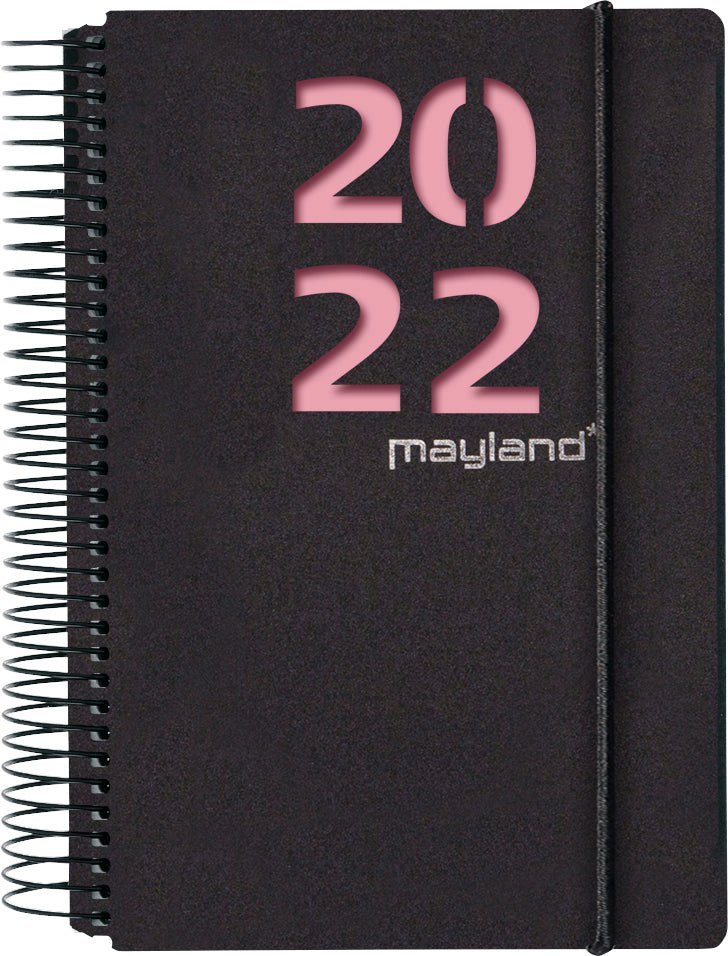 Spiralkalender 1 dag sort 2 blade 2022 Mayland