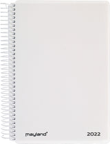 Spiralkalender 1 dag pp hvid 2022 12 x 17 cm Mayland