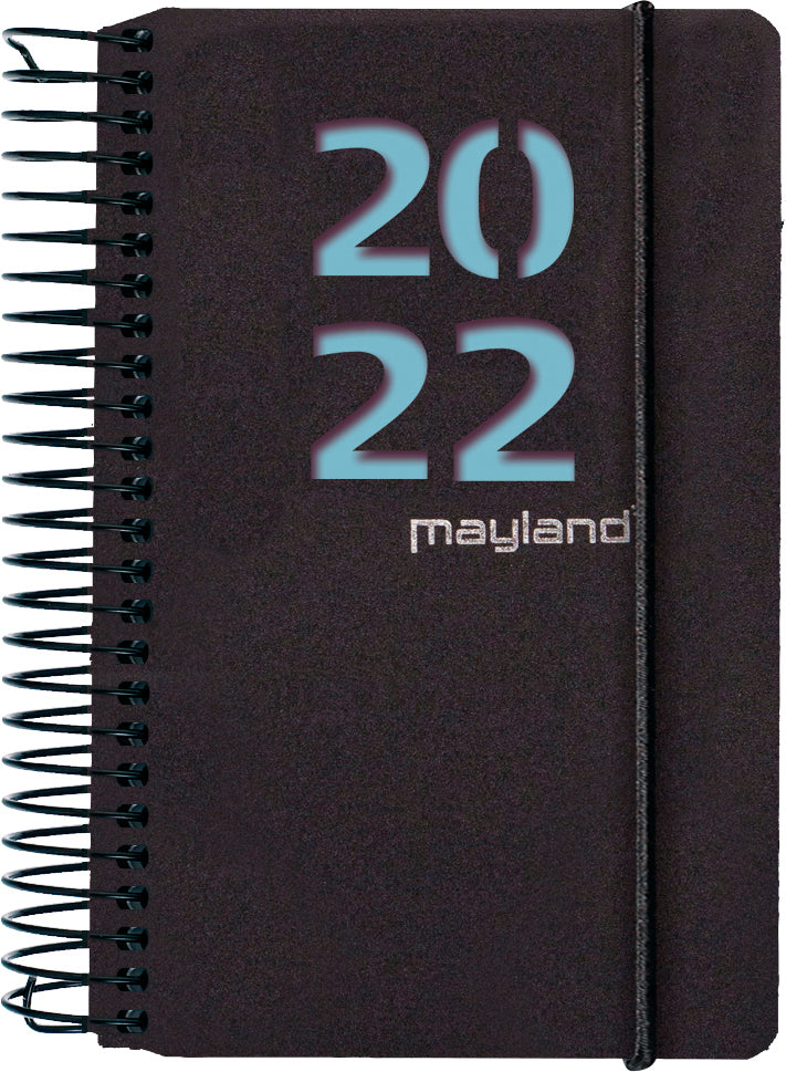 Minispiralkalender 1 dag pp sort 2 blade 2022 Mayland