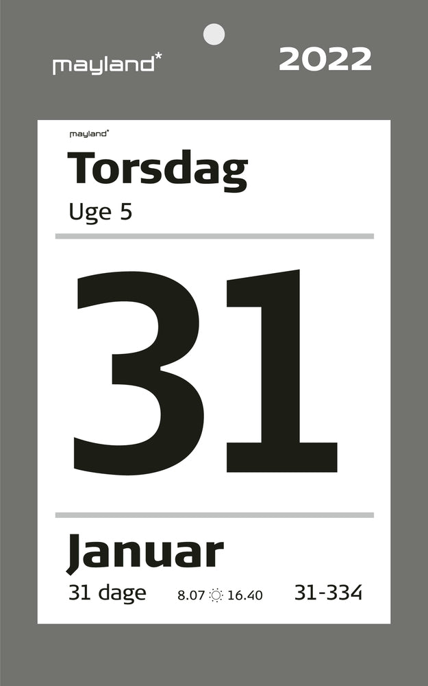 Kæmpe afrivningskalender fiberpap 2022 Mayland