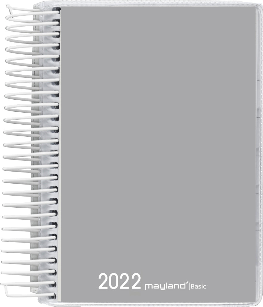 Basic spiralkalender 1 dag grå pp 2022 Mayland