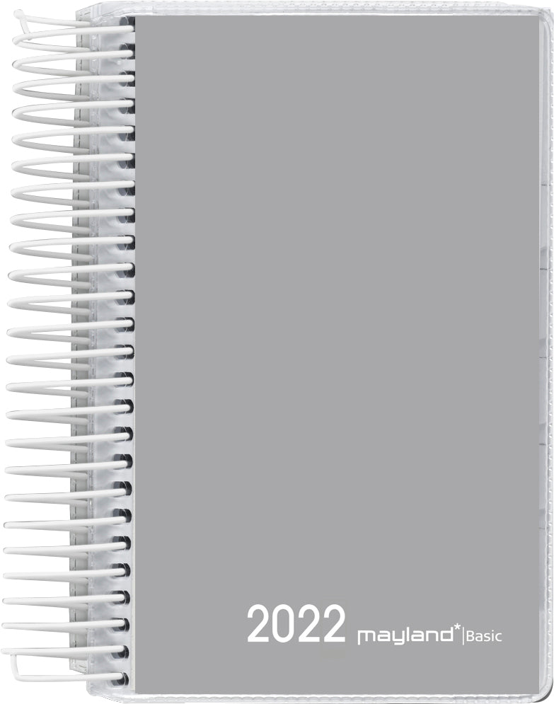 Basic mini spiralkalender 1 dag grå pp 2022 Mayland