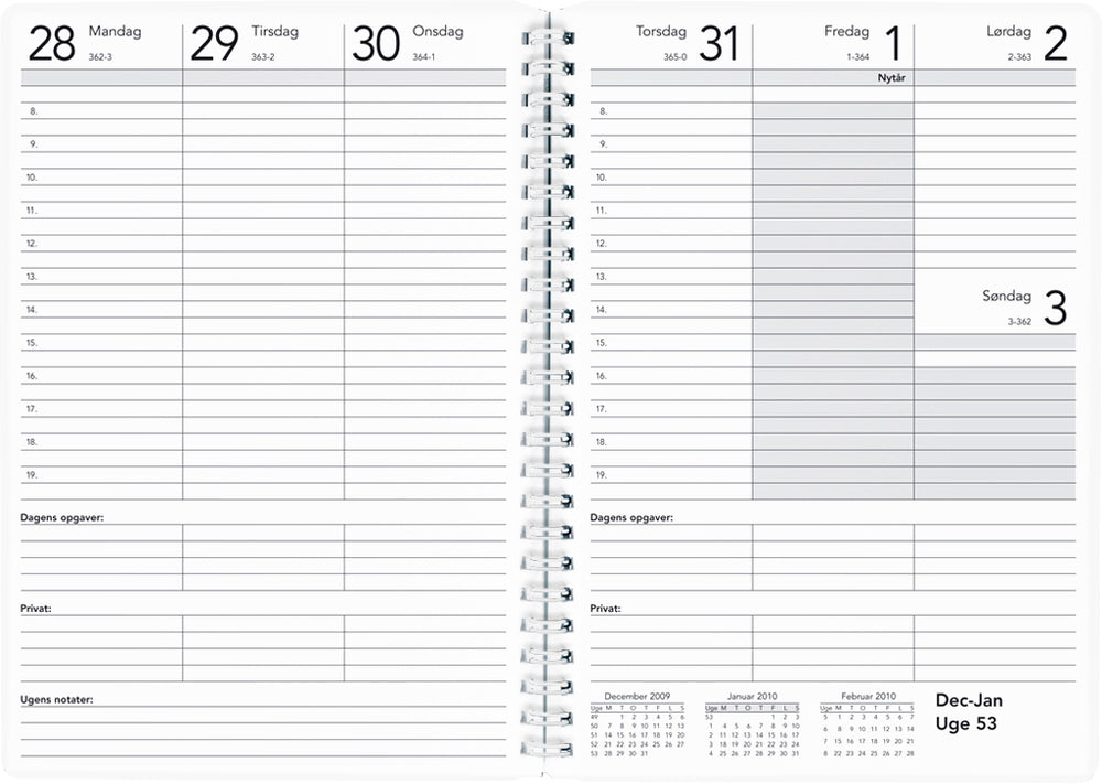 Basic A5 ugekalender grå pp 2022 15 x 21 cm Mayland