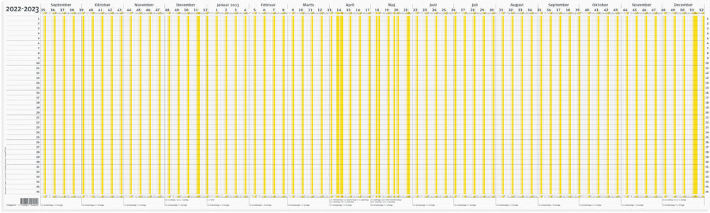 Ferie planner 2022/2023 100 x 20 cm Mayland