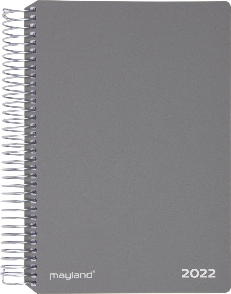 Spiralkalender uge grå pp 2022 12 x 17 cm Mayland