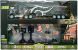 Rc lastbil med trailer og skilte