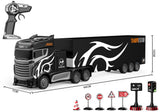 Rc lastbil med trailer og skilte