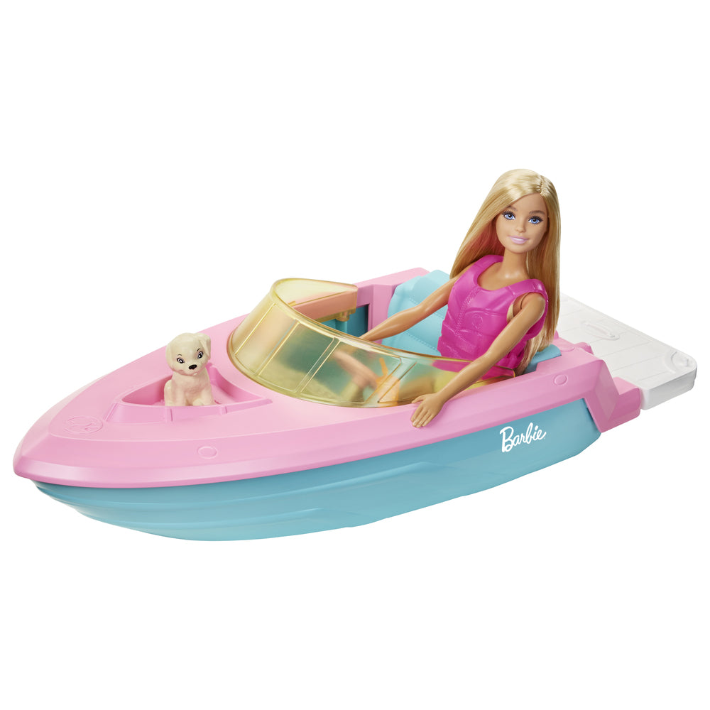 Barbie dukke og båd