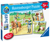 Puslespil A day at the stables 3x49 brikker