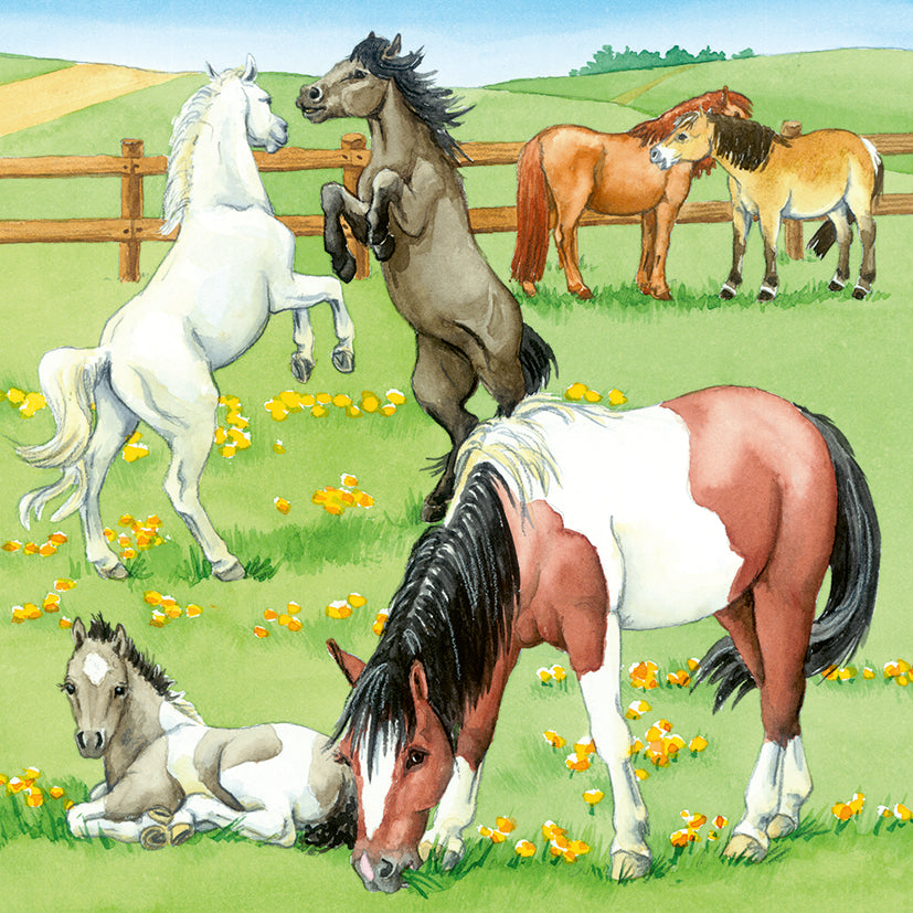 Puslespil A day at the stables 3x49 brikker
