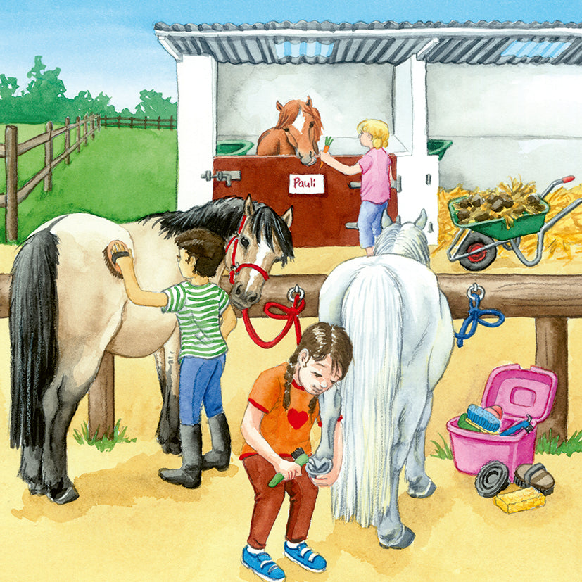 Puslespil A day at the stables 3x49 brikker
