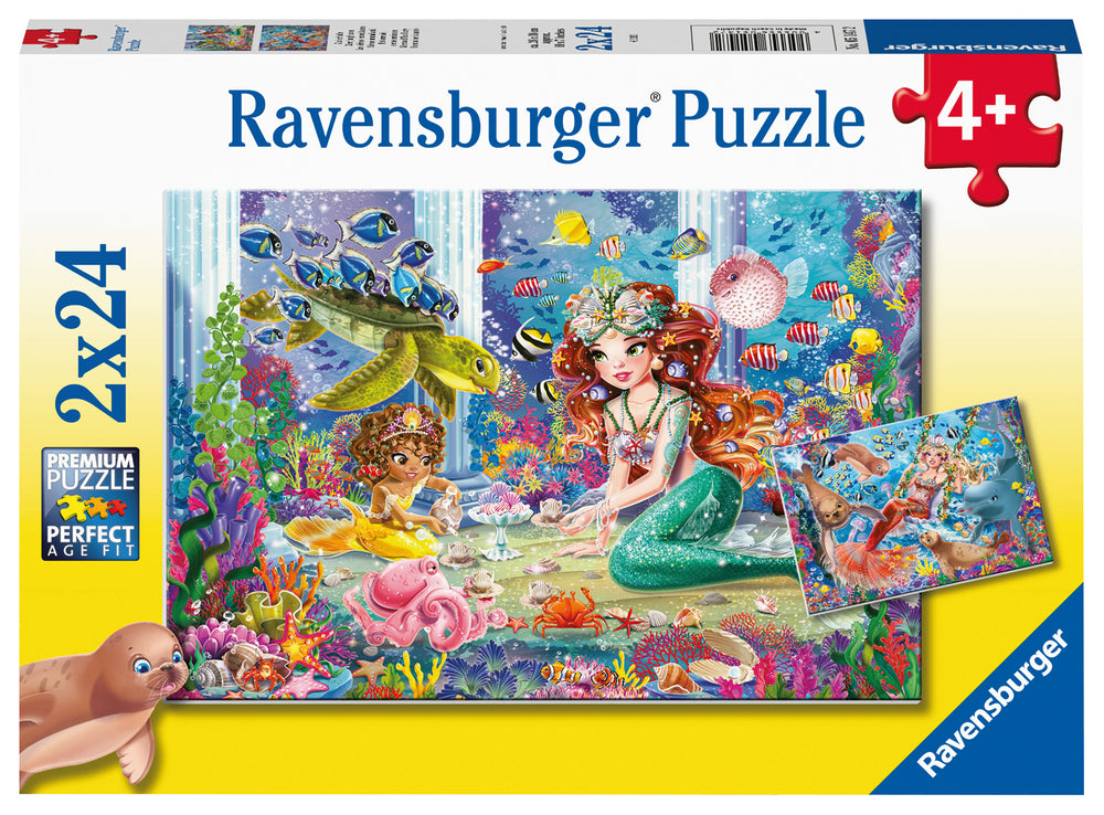 Puslespil Mermaid Tea Party 2x24 brikker