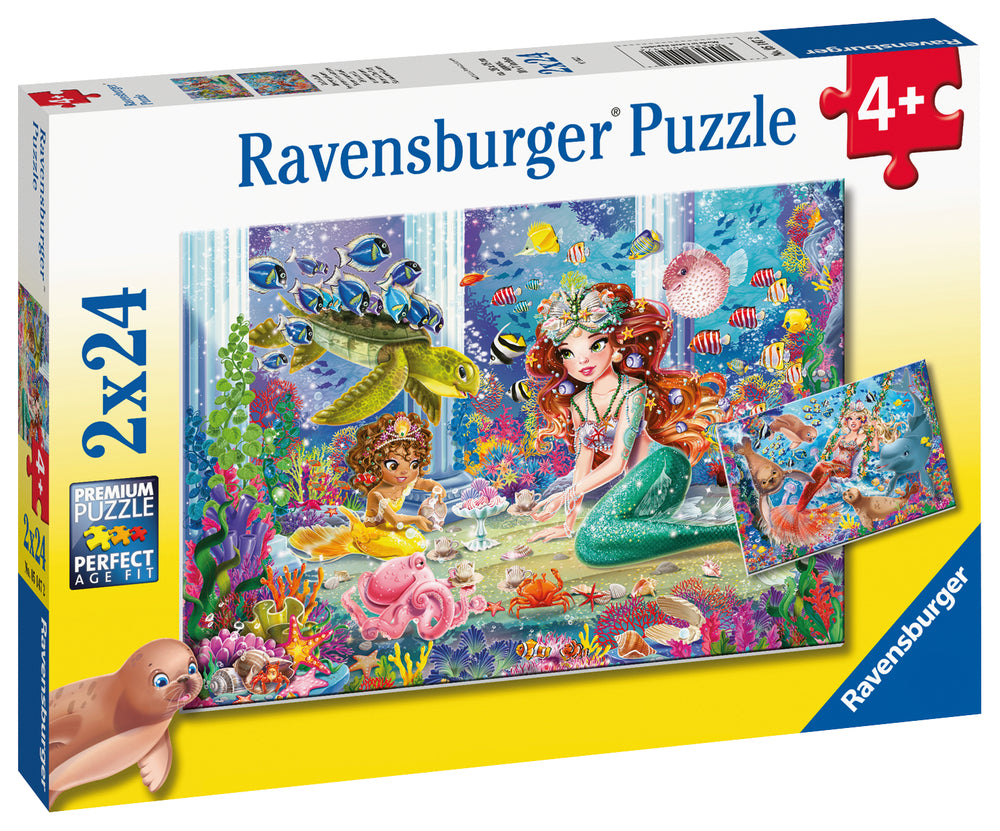 Puslespil Mermaid Tea Party 2x24 brikker