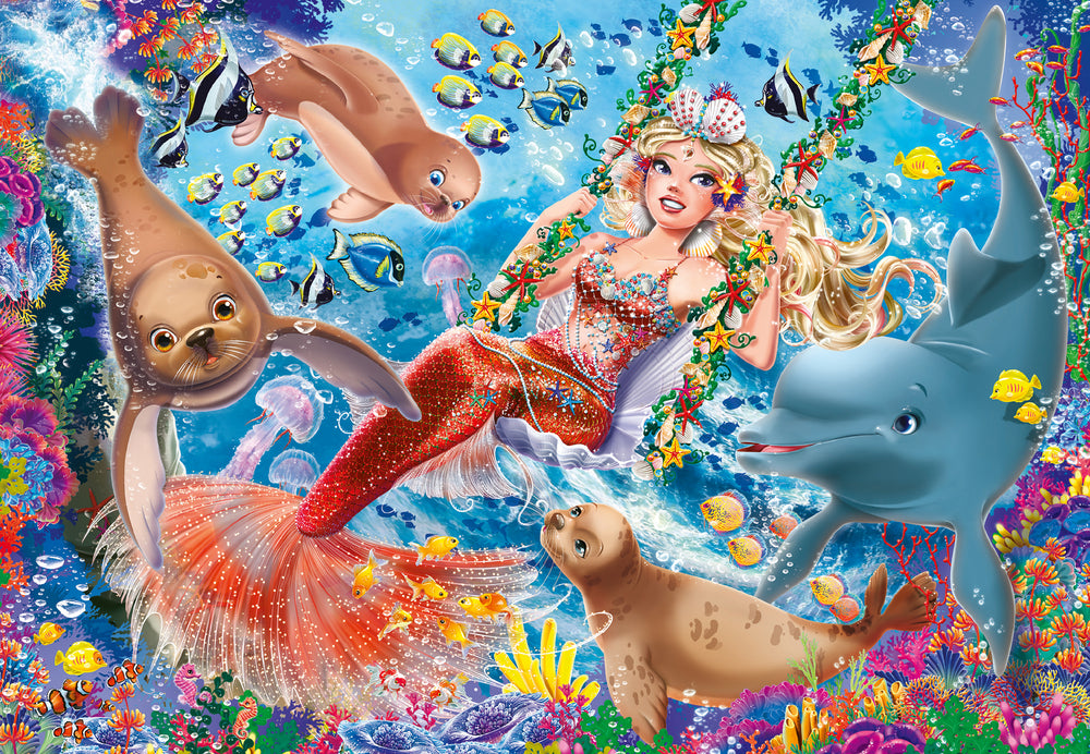 Puslespil Mermaid Tea Party 2x24 brikker