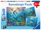 Puslespil Ocean Life 3x49 brikker