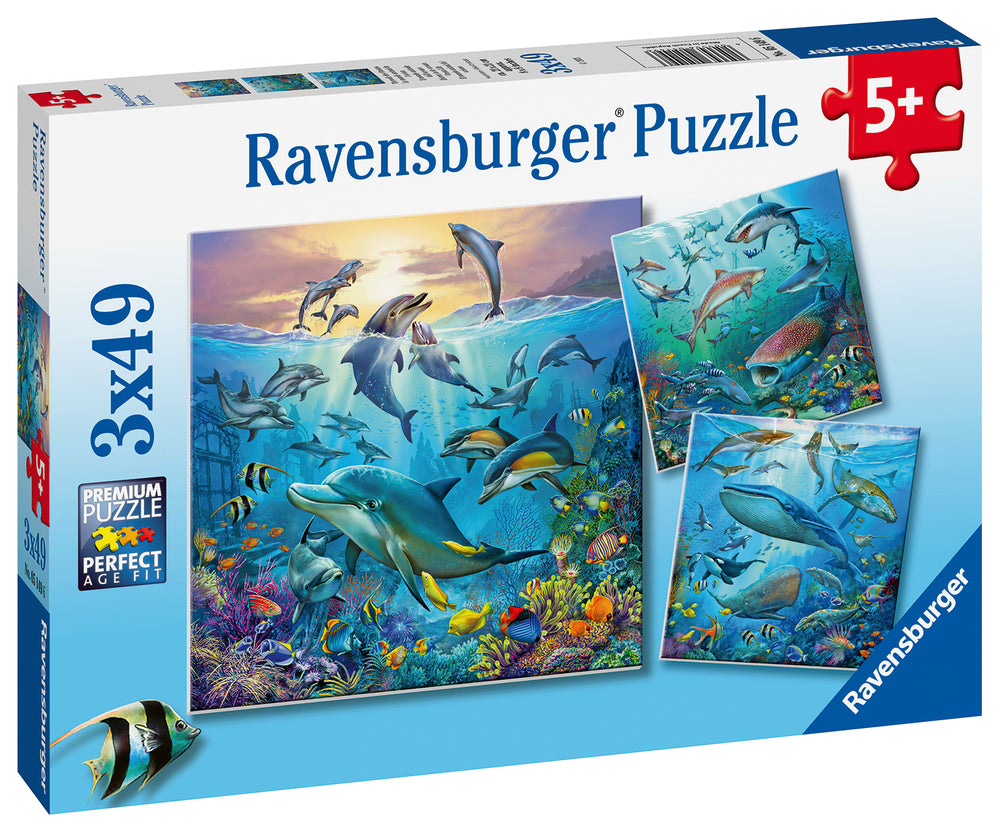 Puslespil Ocean Life 3x49 brikker