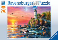 Puslespil Lighthouse at Sunset 500 brikker