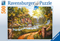 Puslespil Cottage by the River 500 brikker