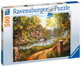 Puslespil Cottage by the River 500 brikker