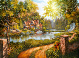 Puslespil Cottage by the River 500 brikker