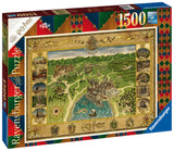 Puslespil Hogwarts Map 1500 brikker