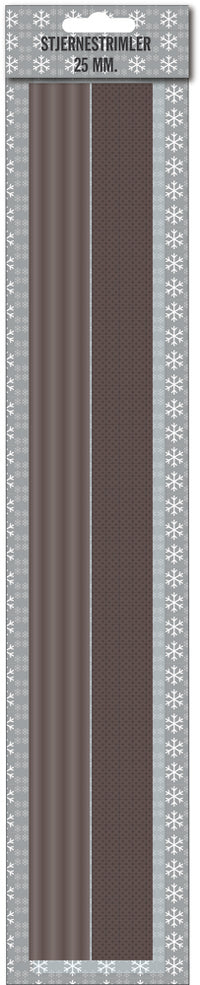 Stjernestrimler glitter/metallic brun 25 mm 20 stk