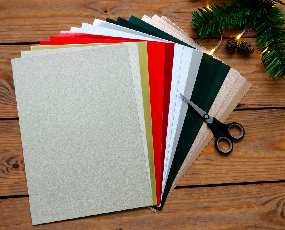 Karton A4 5 glitter farver