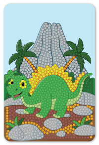 Diamond Art dinosaur/vulkan 10 x 15 cm