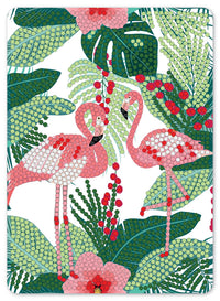 Diamond Art flamingoer/blade 13 x 18 cm