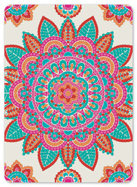 Diamond Art mandala rød/grøn/pink 13 x 18 cm