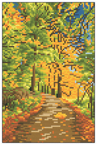 Diamond Art lærred skov 30 x 20 cm