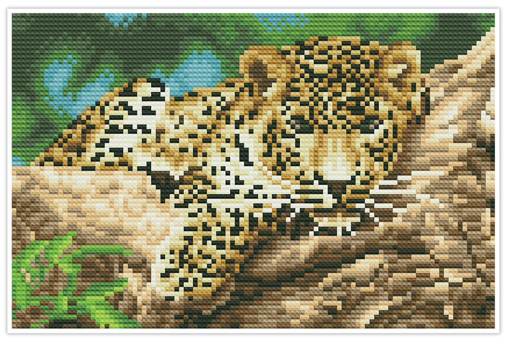 Diamond Art lærred gepard 30 x 20 cm