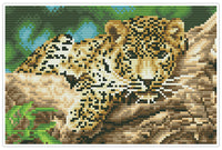 Diamond Art lærred gepard 30 x 20 cm