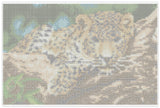 Diamond Art lærred gepard 30 x 20 cm