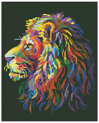 Diamond Art lærred løve 40 x 50 cm